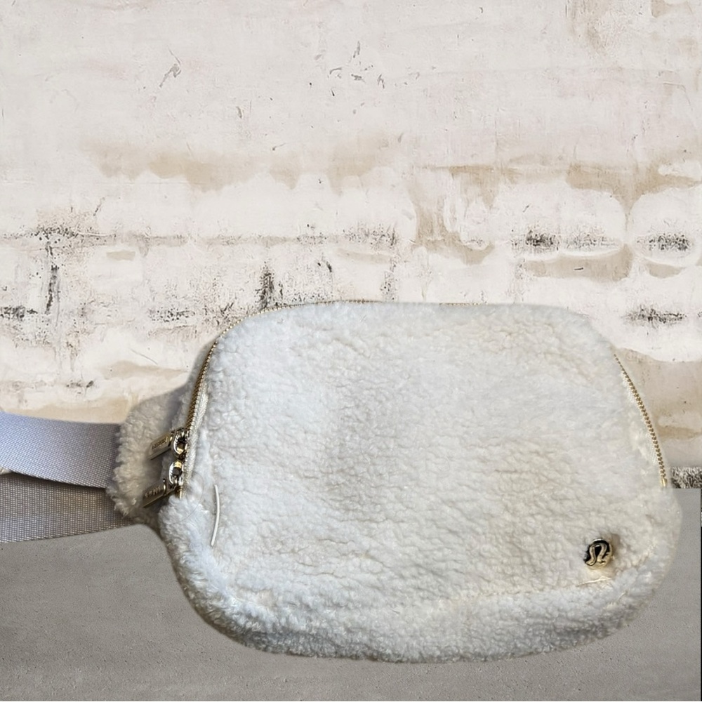 Lululemon Athletica Cream Sherpa Crossbody Bag